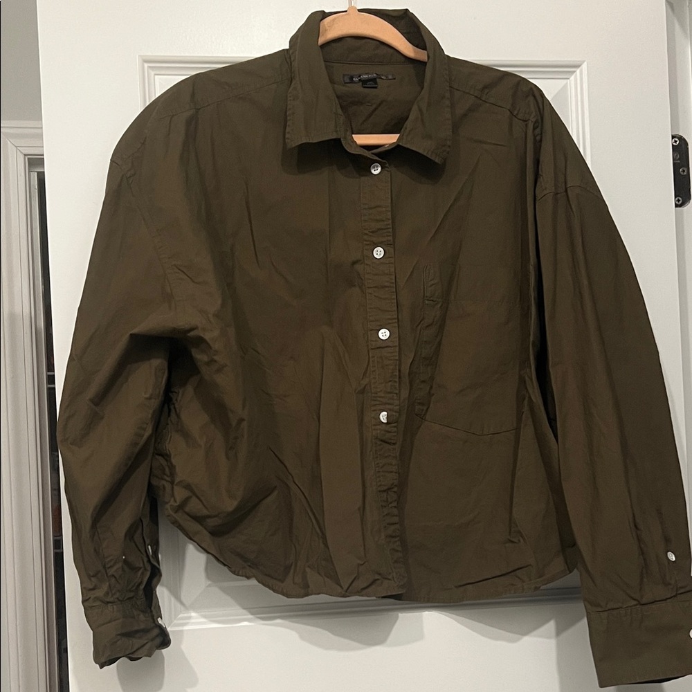 Banana Republic Dark Green Casual Shirt
